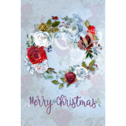 watercolour wreath Christmas
